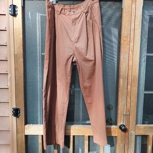 Elegant Tan Wide Leg Pants